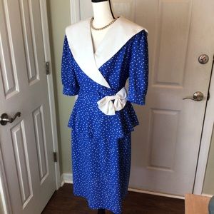Vintage 1990 collared 2 pc dress